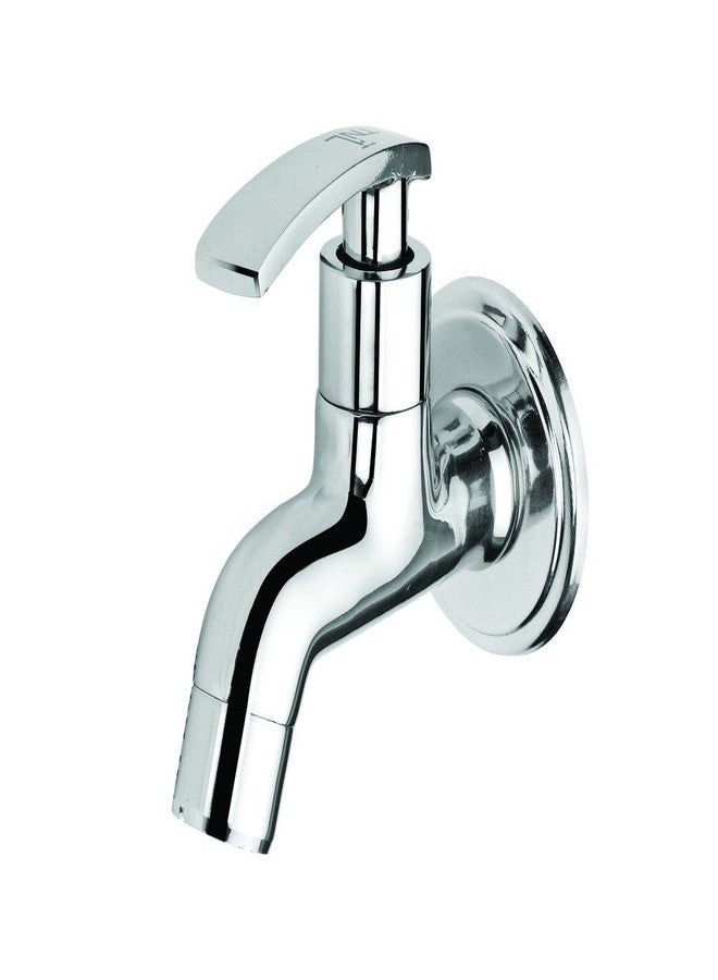 TNL QURA Short Body Quarter Turn Brass Bib Cock C.P Fittings Bib Tap with Water Saving Aerator Foam Flow System (Chrome Finish) - Image 2